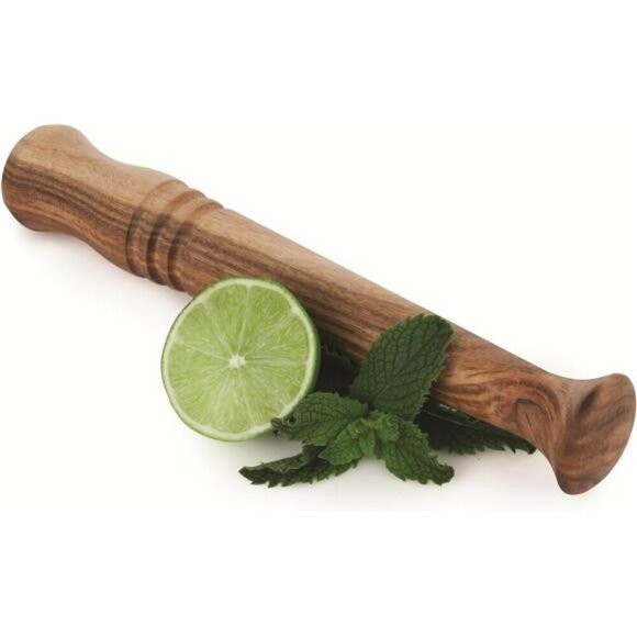 Wood Cocktail Muddler for Mojitos Mint Fruit Bar Tool with Storage Pouch - Picture 1 of 7